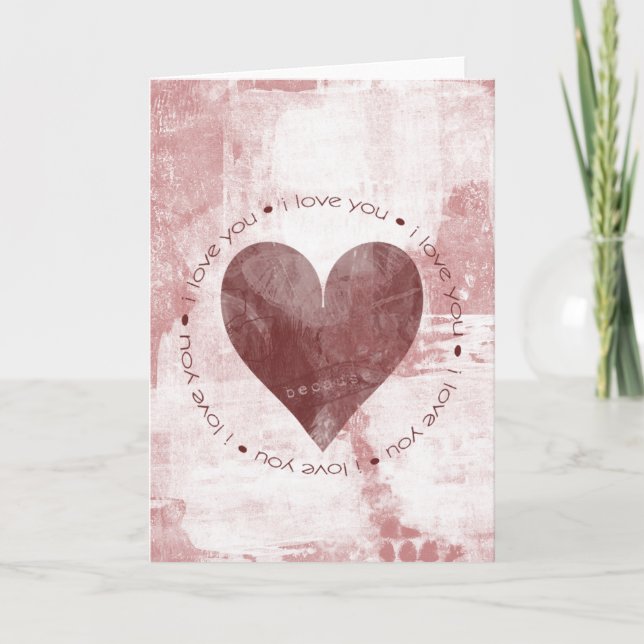 Tarjeta Festiva Te Amo El Corazón (Anverso)