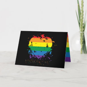 Tarjeta Festiva Te amo el corazón del orgullo gay