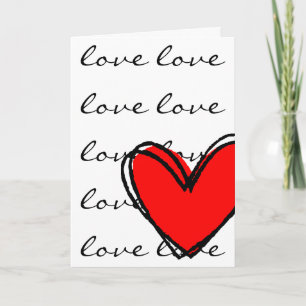 Tarjeta Festiva Te Amo El Corazón Rojo