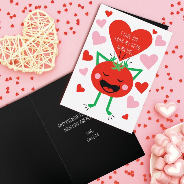 Tarjeta Festiva Te amo El día de San Valentín de tomate saludo (Subido por el creador)