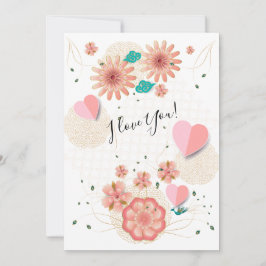 Tarjeta Festiva "Te amo!" - El día de San Valentín feliz precioso