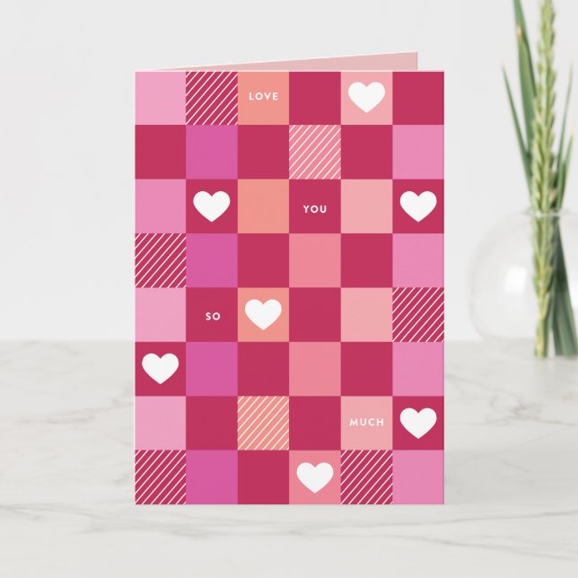 Tarjeta Festiva Te Amo El día de San Valentín Moderno (Anverso)