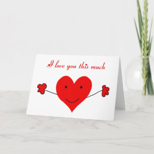 Tarjeta Festiva Te amo este el día de San Valentín mucho feliz