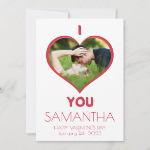 Tarjeta Festiva Te amo Feliz día de San Valentín