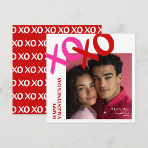 Tarjeta Festiva Te Amo Foto XOXO Moderna Feliz Día de San Valentín