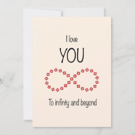 Tarjeta Festiva Te amo hasta el infinito y más allá