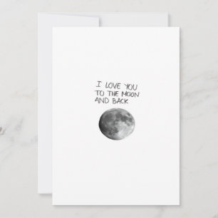 Tarjeta Festiva Te Amo Hasta La Luna Y De Regreso Arte Estético Mo