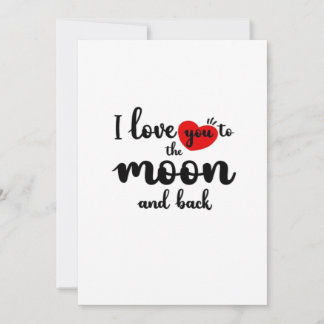 Tarjeta Festiva Te Amo Hasta La Luna Y De Regreso Día De San Valen