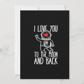 Tarjeta Festiva Te Amo Hasta La Luna Y De Regreso Estilo Moderno