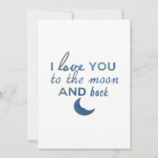 Tarjeta Festiva Te Amo Hasta La Luna Y De Regreso San Valentín Rom