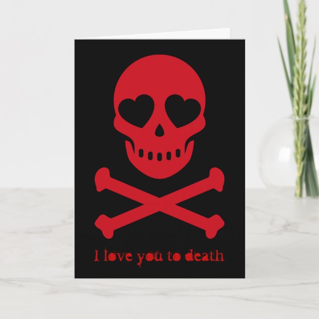 Tarjeta Festiva Te amo hasta la muerte (Anverso)