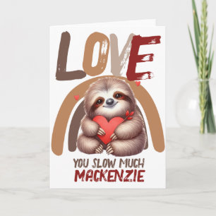 Tarjeta Festiva Te amo lento personalizado San Valentín