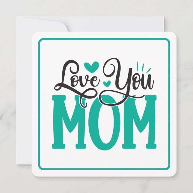 Tarjeta Festiva Te Amo Mamá (Anverso)