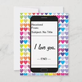 Tarjeta Festiva Te amo mandar un correo electrónico a Smartphone R