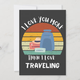 Tarjeta Festiva Te Amo Más De Lo Que Me Encanta Viajar