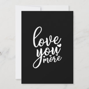 Tarjeta Festiva Te amo más diseño minimalista negro estilo