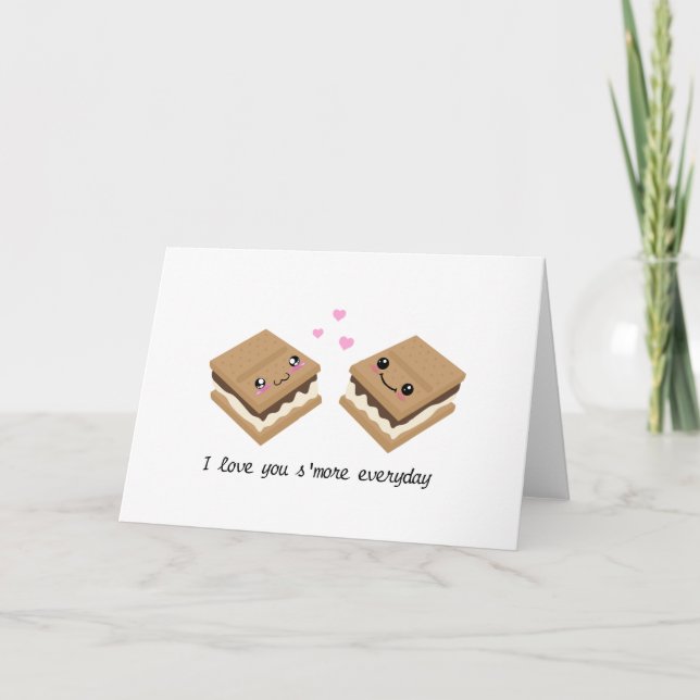Tarjeta Festiva TE AMO MÁS DIVERTIDO Feliz Día de San Valentín (Anverso)
