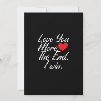 Tarjeta Festiva Te Amo Más Gano Divertido Estilo de San Valentín p