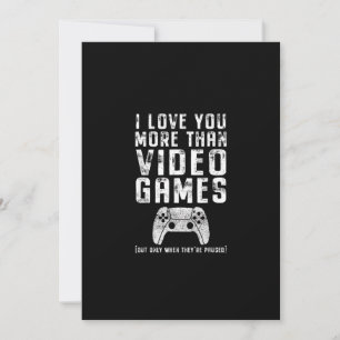 Tarjeta Festiva Te Amo Más Que Los Videojuegos Regalo Para Jugador