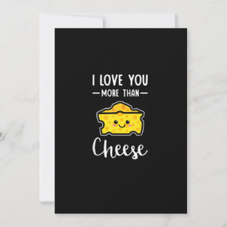 Tarjeta Festiva Te Amo Más Que Queso Divertido Kawaii San Valentín