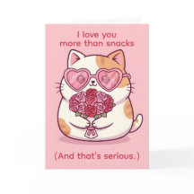 Te Amo Más Que Snacks — Gato Divertido de San Vale
