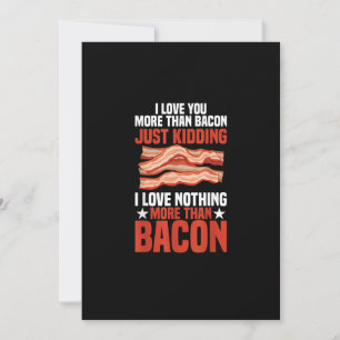 Tarjeta Festiva Te Amo Más Que Tocino Estilo Divertido Desayuno