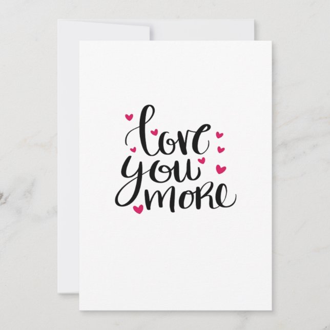 Tarjeta Festiva Te Amo Más San Valentín Con Estilo Sentimental  (Anverso)