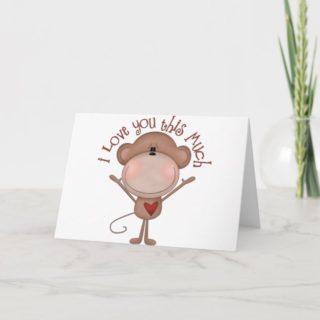 Tarjeta Festiva Te amo MONKEY (Anverso)