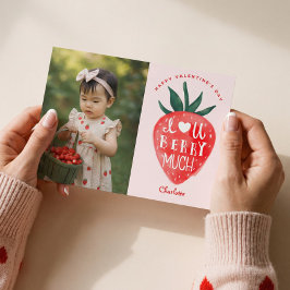 Tarjeta Festiva Te Amo Mucho Fresa Foto del Día de San Valentín