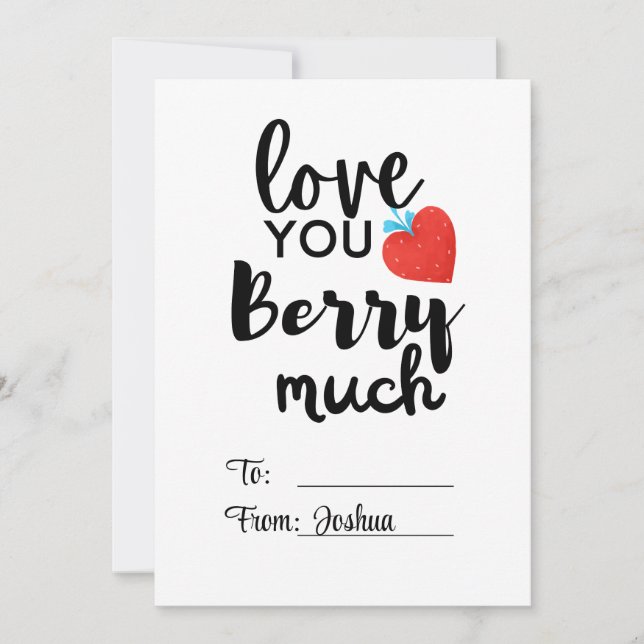 Tarjeta Festiva Te Amo Mucho | Regalo de San Valentín Personalizad (Anverso)