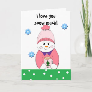 Tarjeta Festiva Te amo nieve mucho...