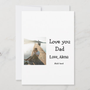 Tarjeta Festiva Te amo papá día del padre elegante añadir texto de