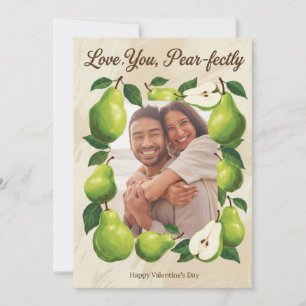 Tarjeta Festiva Te Amo Perfectamente Valentín Botánico y Frutal
