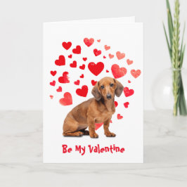 Tarjeta Festiva Te Amo Perro Dachshund San Valentín