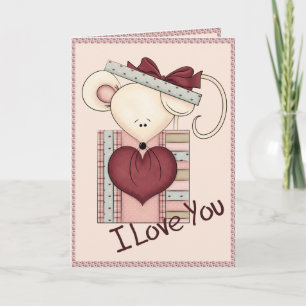 Tarjeta Festiva Te amo ratón