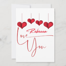 Tarjeta Festiva Te amo Rebecca - Feliz Día de San Valentín