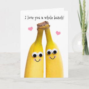 Tarjeta Festiva Te Amo Romance Banana Humor