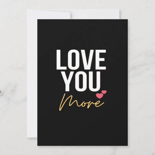 Tarjeta Festiva Te Amo Te Amo Más de Corazón  (Anverso)