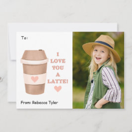 Tarjeta Festiva Te amo un Día de San Valentín de fotos de aula de 