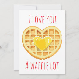 Tarjeta Festiva Te Amo Un El día de San Valentín De Waffle Lot