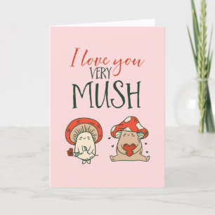 Tarjeta Festiva Te Amo Un El día de San Valentín Fundido De Mushro
