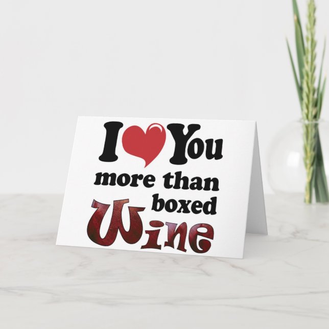 Tarjeta Festiva Te amo vino más que encajonado (Anverso)