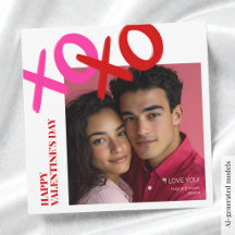 Te Amo XOXO Foto Moderno Feliz Día de San Valentín