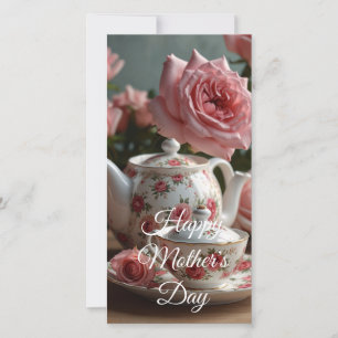 Tarjeta Festiva Té de rosa de col morada