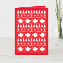 Té Drinker Navidades feos Jumper Teapots
