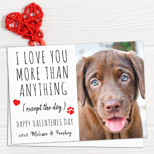 Tarjeta Festiva Te encanta el Mascota de Perro divertido Lover Día
