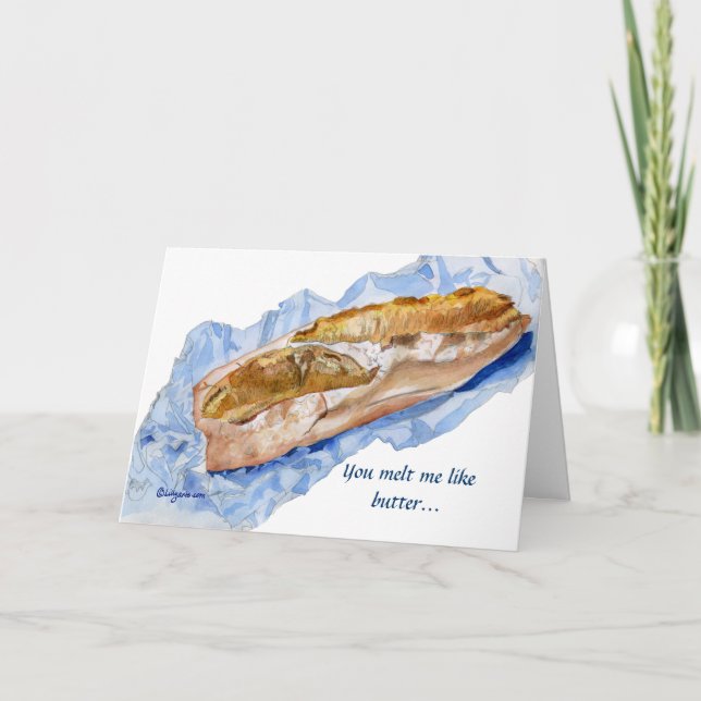 Tarjeta Festiva Te Escucho Valentine Baguette (Anverso)