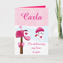 Tarjeta Festiva Te estoy entregando mi amor Valentín