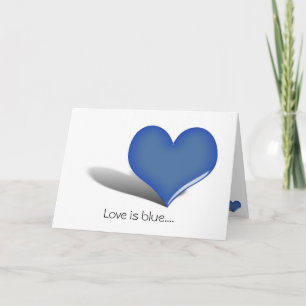 Tarjeta Festiva Te Extraño ~ El Amor Es Azul......