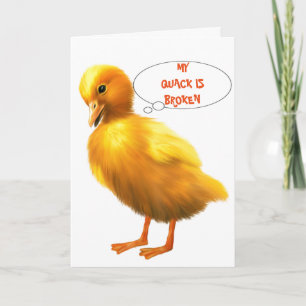 TARJETA FESTIVA TE EXTRAÑO EN PASCUA Y QUACK ESTÁ ROTO/WADDLE TAMB